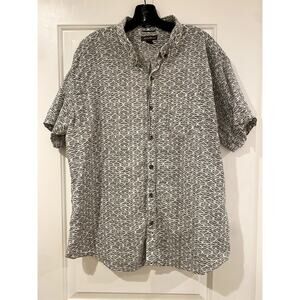 Eddie Bauer Men's Mountain Print Hiking Camping Button Down Shirt XL Cabincore